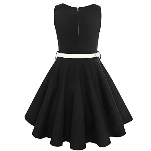HB HBB MAGIC Girls Vintage Dress 50s Retro Twirling Special Occasion Dresses Size 6-14 Sleeveless Kids Dress