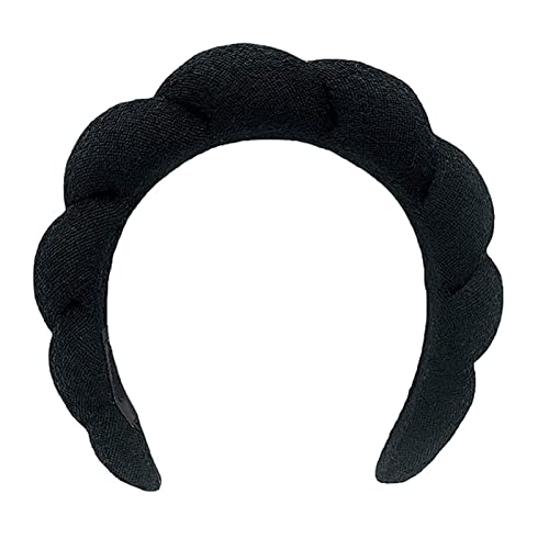 Yiwafu Spa Headband for Women, Sponge Headband for Washing Face Wristband Set, Makeup Headband, Skincare Headbands for Makeup Removal, Shower, Hair Accessories((Pink))