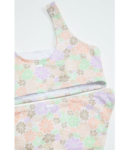 Roxy Girls Cropped Swimsuit Set, White All About SOL Mini RG