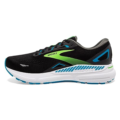 Brooks Men’s Adrenaline GTS 23 Supportive Running Shoe - White Sand/Grey/Cyber Yellow - 14 Medium