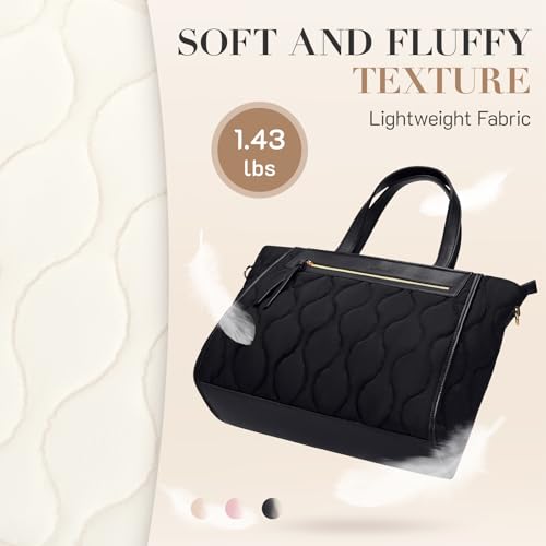 Missnine Tote Bag for Women, Lightweight Puffer Tote Bag, Large Capacity Quilted Shoulder Handbag for Travel, Work, Gym