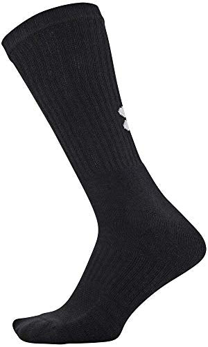 Under Armour Adult Training Cotton Crew Socks, Multipairs , Black (6-Pairs) , X-Large