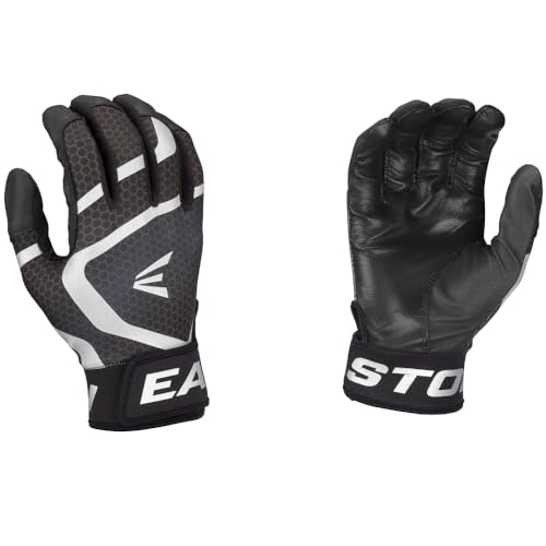 Easton | MAV GT Baseball Batting Gloves | Black/Black | Youth Small