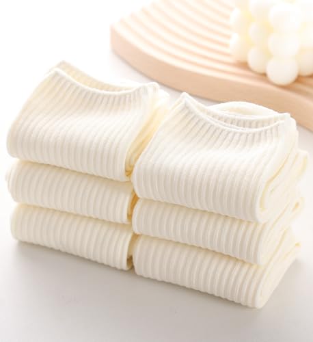 KANAV 6/12 Pairs Ankle Socks for Women Cute Cotton Crew Casual Dress Socks
