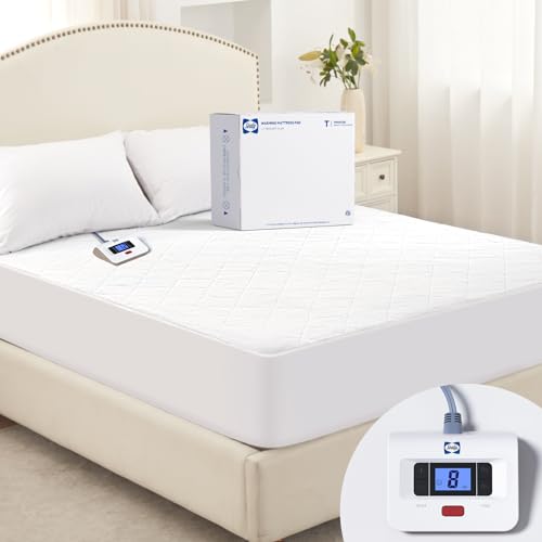 Sealy Heated Mattress Pad Full Size with Plush Top, Coral Fleece Electric Bed Warmer Single Controller, 10 Heat Settings & Auto Off 1-12 Hours, Fit Up to 15" Deep Pocket, Machine Washable 54"x75"