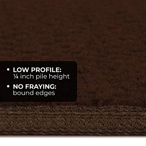 House, Home and More Skid-Resistant Carpet Runner - Chocolate Brown - 6 Feet X 27 Inches