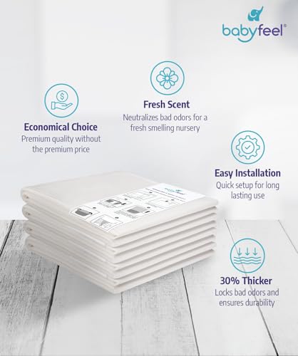 Babyfeel Refills Compatible with DEKOR PLUS Diaper Pails | 4 Pack | Exclusive 30% Extra Thickness | Diaper Pail Refills with Powerful Odor Elimination | Fresh Powder Scent | Holds up to 2320 Diapers