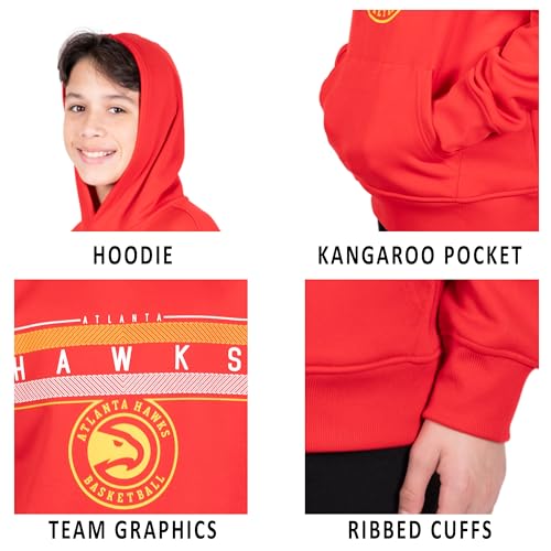 Ultra Game Boys' Fleece Hoodie Pullover Sweatshirt, Team Color