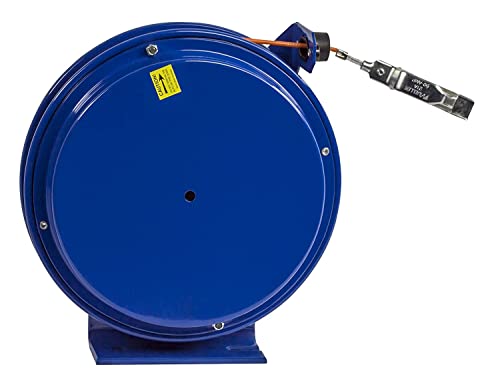 Coxreels - SD-35 Retractable Static Discharge Cable Reel - EZ-SD Series - Non Combustible Grounding Reel for Electrical Work - Galvanized Cable - Fits 35 Inch Hose - 11x3.88x11.5 Inches