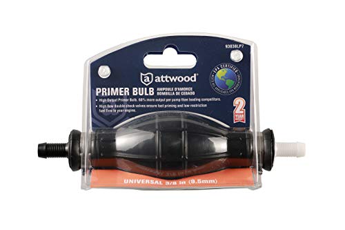 Attwood 93038LP7 High-Output Primer Bulb, EPA and CARB Certified - 3/8-Inch