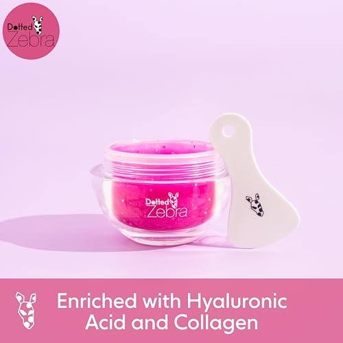 Dotted Zebra Peel Off Sparkle Mask Pink Frenzy, 1.6 oz - With Hyaluronic Acid and Collagen - Hydrating Face Mask - Vegan - For All Skin Types