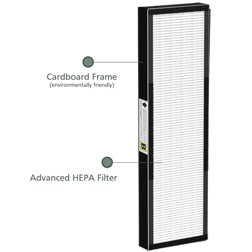 isinlive 2 Pack True HEPA Filter B Replacement with Activated Carbon Pre-Filters