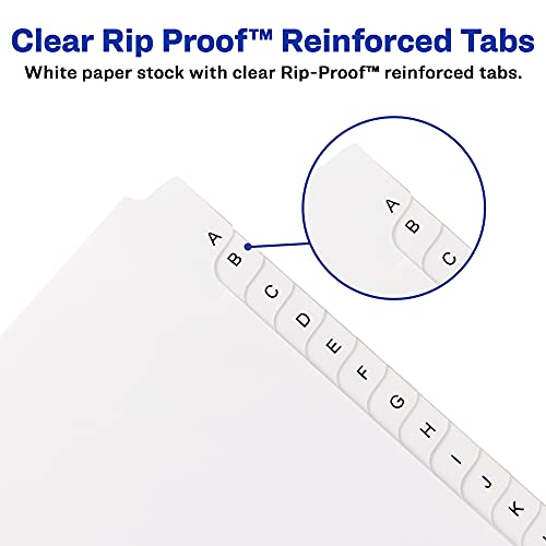 Avery A-Z Legal Exhibit Dividers for 3 Ring Binders, 25-Tab Set, Allstate Style, 1 Binder Divider Set (01700)