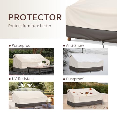 Bestalent Patio Furniture Covers Waterproof,Outdoor Sofa Loveseat Covers Fits up to 54W x 38D x 35H inches