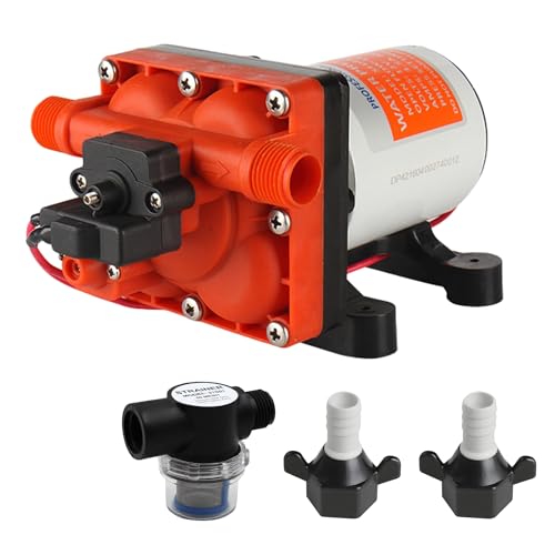 SEAFLO 42 Series 12V 3.0 GPM 55PSI Continuous Duty Diaphragm Pump with Bypass for Reduced Cycling, Fresh/Salt Water, 4-Year Warranty, UL & CSA Certified, Self-Priming for Marine, RV, Off-Grid, Boats