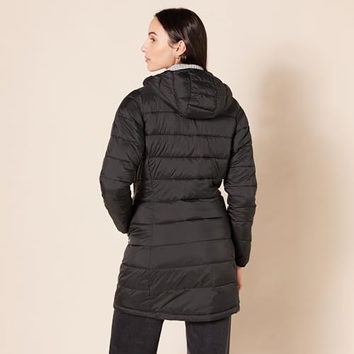 Amazon Essentials Women's Lightweight Water-Resistant Hooded Puffer Coat (Available in Plus Size), Stone, Small
