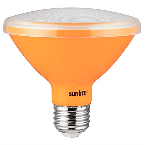 Sunlite 81474 LED PAR30 Short Neck Colored Recessed Light Bulb, 8 Watt (75W Equivalent), Medium (E26) Base, Floodlight, ETL Listed, Amber, 1 Count