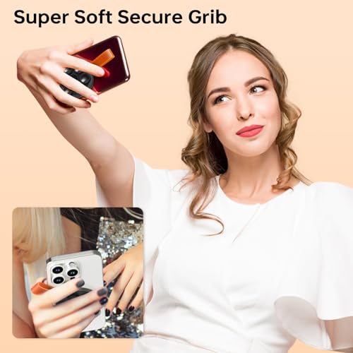 Magnetic Suction Cup Phone Mount, Ultra-Comfort Silicone Suction Grip Holder Stand for MagSafe, Hands-Free Mirror Shower Phone Holder Mount for TikTok/Video/Selfies/Shower