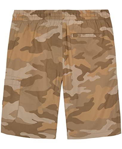Lucky Brand Boys' Pull-On Cargo Shorts, Drawstring Closure, Irish Cream Camo GC04, 6