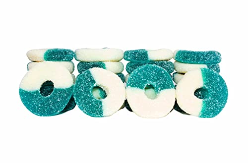 Grandys Candys -Assorted Rainbow Mix- Gummy Rings- Soft, Chewy, Sugar Dusted- Bulk Candy (1 Pound)