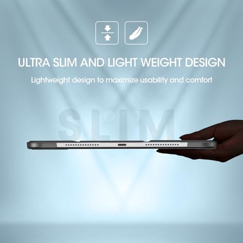 ProCase Cover for iPad Pro 11 Inch Case 2022/2021/2020/2018, Slim Stand Hard Back Shell Smart Cover for iPad Pro 11 4th Generation 2022 / 3rd Gen 2021/ 2nd Gen 2020 / 1st Gen 2018 -Black