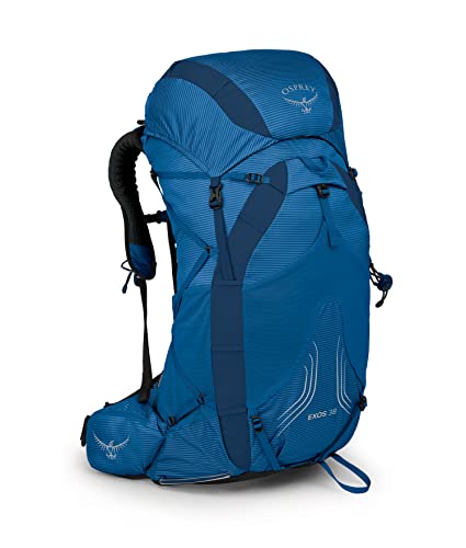 Osprey Exos 38L Men's Ultralight Backpacking Backpack, Blue Ribbon, S/M