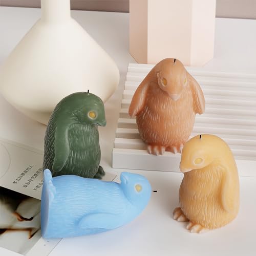 Penguin Candle Mold Animal Mold Penguin Mold Penguin Resin Mold Clay Mold Jewelry Resin Casting Mold Candle Making Molds Craft Supplies 3D Mold Silicone Mold for Resin Casting Mold