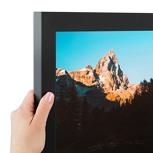 ArtToFrames 30x42 CM / 11.81x16.54 INCH Brown Picture Frame, This 1.25 Inch Custom MDF Poster Frame is Gray Oak - Comes with Regular Glass and Corrugated Backing (CMWOM76808-973-30x42)
