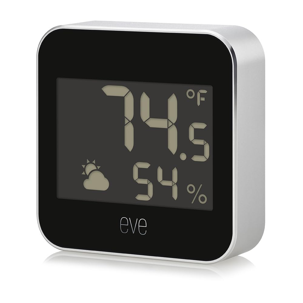 Eve Weather - Apple HomeKit Smart Home, Connected Outdoor Weather Station for Tracking Temperature, Humidity & Barometric Pressure, Precision Sensors, Wireless, Bluetooth and Thread