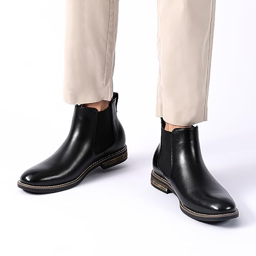 Bruno Marc Men's Chelsea Boots Dress Ankle Slip On Boots,Black,Size 14,URBAN-06-1