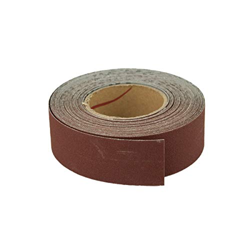 POWERTEC 4RA2124 240 Grit Aluminum Oxide Sanding Paper Roll | 1” x 20' Self-Dispensing Clear Blister Pack