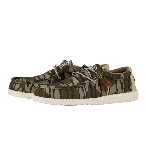 HEYDUDE Men's Wally Wl Funk Multiple Colors | Mens Shoes | Men's Lace Up Loafers | Comfortable & Light-Weight Camo