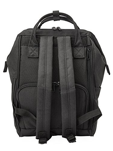 Kah&Kee Polyester Travel Backpack Functional Anti-theft School Laptop for Women Men (Pink* Navy, Medium)