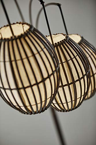 Adesso 4026-26 Maui Arc Lamp, 82 in., 3x60W Incandescent,13 CFL, Antique Bronze, 1 Floor Lamp