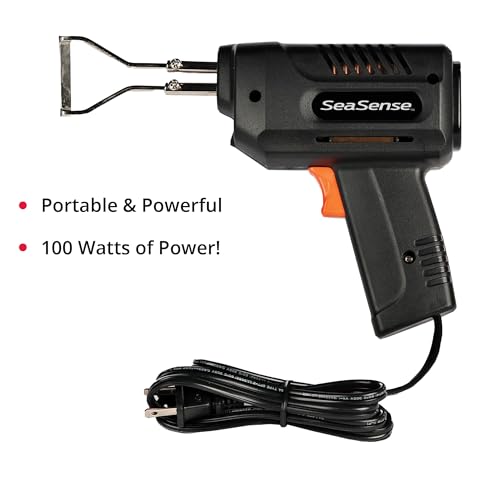 SeaSense Rope Cutting Gun for Fishing, Boating & Camping – 4’ Cord, 1.5 Lbs, 120 V, 100 W & 1.5 A – Lightweight Electric Cutter Tool for Synthetic Rope or Line