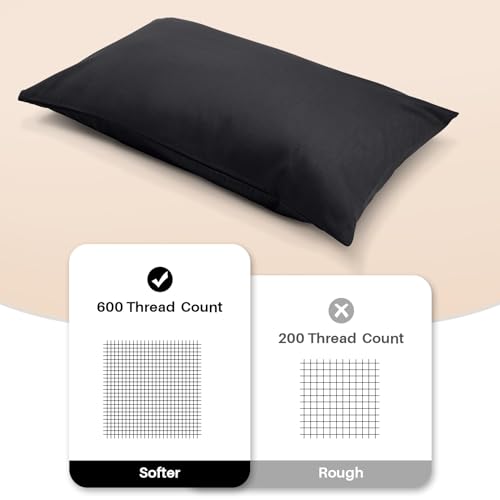 Warmstar 100% Cotton Toddler Pillowcase Set of 2, 600 Thread Count 13x18 Toddler Pillowcases Soft & Breathable, Cotton Travle Pillow Case Cover 13"x 18" with Envelope Closure, Placid Blue