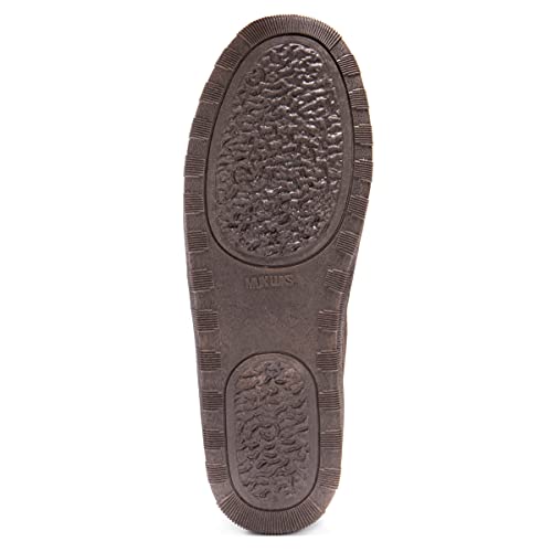 MUK LUKS mens Printed Berber Clog Slipper, Chocolate, XX-Large US