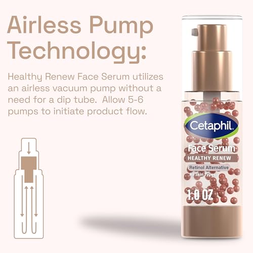 Cetaphil Healthy Renew Anti Aging Face Serum 1 Oz, Retinol Alternative Serum for Face with Niacinamide & Peptides, Skincare for Sensitive Skin with Vitamin B Complex, Fragrance Free