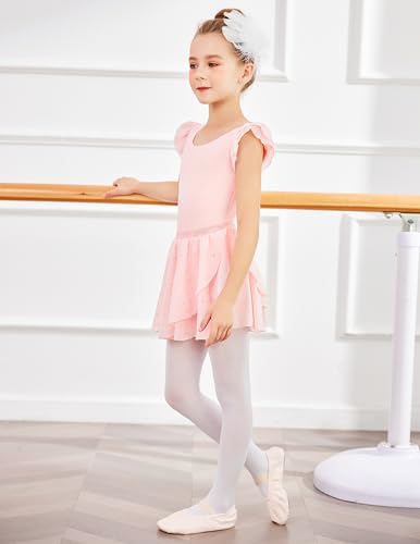 Zaclotre Toddler Girls Ballet Outfit Sparkly Ballerina Dress with Ruffle Skirt Black Ballet Dance Leotards Combo Size 3-4 Years