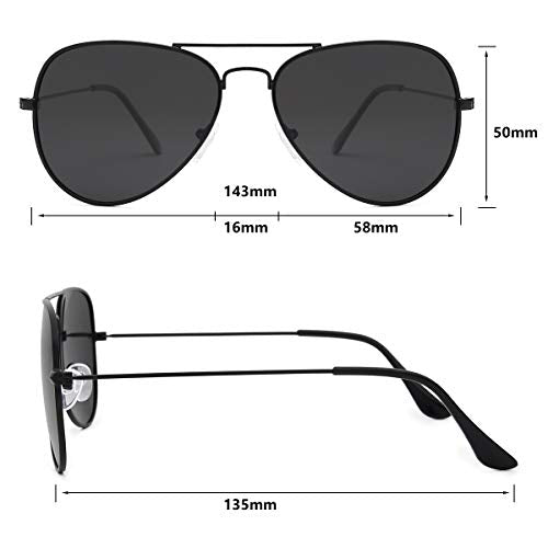 livho Sunglasses for Men Women Aviator Polarized Metal Mirror UV 400 Lens Protection