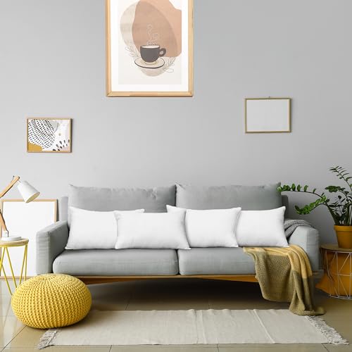 Utopia Bedding Throw Pillows (Set of 4, White), 20 x 20 Inches Pillows for Sofa, Bed and Couch Decorative Stuffer Pillows