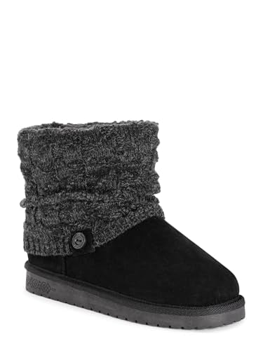 MUK LUKS Women's Laurel Boots, Navy, 11 Wide