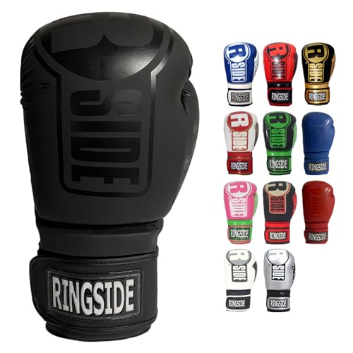Ringside Apex Flash Sparring Gloves, IMF-Tech Boxing Gloves with Secure Wrist Support, Synthetic Boxing Gloves for Men and Women, White and Black, 14 Oz