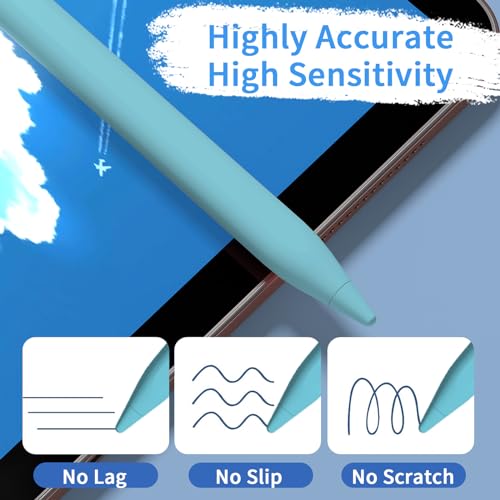 Stylus Pens for Touch Screens, Universal Fine Point iPad Pencil with Magnetic Adsorption Compatible with iPhone/iPad/Samsung/Android/Tablet & Other Touch Screens (White Gradient Pink)