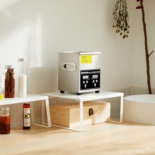 CREWORKS 2L 60W Ultrasonic Cleaner Machine, Professional Jewelry Cleaning Machine with Heater & Timer, Digital Ultrasonic Cleaner for Watch Glasses Retainer Denture Parts Cleaning, 5.9"x5.3"x4" Tank