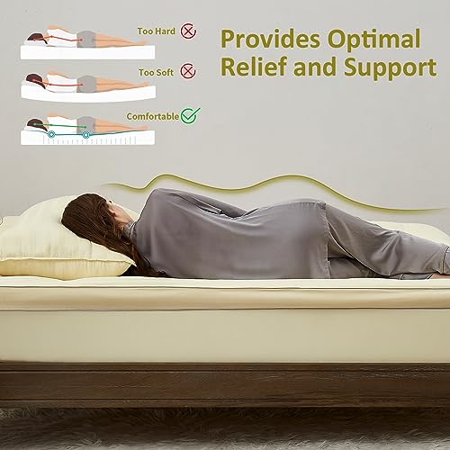 TopTopper Mattress Topper Twin XL, Extra Thick Cooling Mattress Pad Cover for Back Pain, Breathable Mattress with 8-21" Deep Pocket, 5D Snow Down Alternative Overfilled Plush Pillow 39"x80" Light Grey