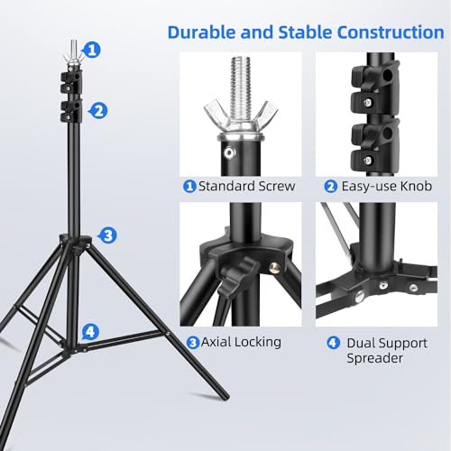 Photo Backdrop Stand, 10x6.5 ft Background Stand for Photoshoot, Hemmotop Adjustable Backdrops Stand for Parties, Photography, Photo Booth, Projector Screen