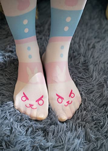 CAT KO Women's Kawaii Thigh High Socks Cute 3D Anime Strawberry Over the Knee High Stocking for cosplay (Dva)