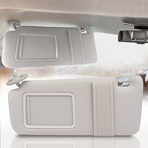 SCITOO Left & Right Sides Beige Sun Visor Assembly fit for 2009 2010 2011 2012 2013 2014 2015 2016 for Toyota venza with Sunroof(74310-0T022-A1)