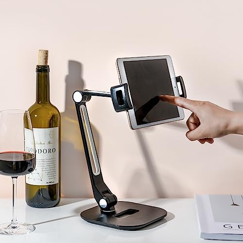 iRing Smart Mount, Tablet Mount & Cell Phone Holder Stand (Long Arm/Stand Base (Black))